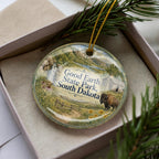 Good Earth State Park South Dakota Watercolor Ceramic Ornament, Sioux Falls Nature Park Travel Souvenir Keepsake Gift — photo 2