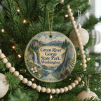 Green River Gorge State Park Washington Watercolor Ceramic Ornament, Scenic Park Souvenir Keepsake Gift — photo 6
