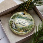 Greenfield State Park New Hampshire Watercolor Ceramic Ornament, State Park Souvenir, Hiking Camping Travel Keepsake Gift — photo 3