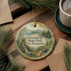 Greenfield State Park New Hampshire Watercolor Ceramic Ornament, State Park Souvenir, Hiking Camping Travel Keepsake Gift — photo 5