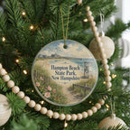 Hampton Beach State Park New Hampshire Watercolor Ceramic Ornament, Coastal Beach Souvenir, NH Travel Keepsake Gift — photo 6
