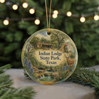 Indian Lodge Davis Mountains State Park Texas Watercolor Ceramic Ornament, Fort Davis TX Travel Souvenir, State Park Keepsake Decor — photo 7
