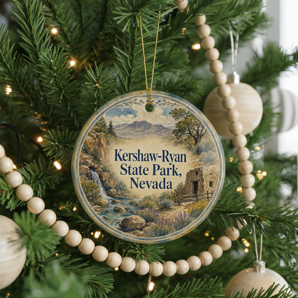 Kershaw Ryan State Park Nevada Watercolor Ceramic Ornament, State Park Souvenir, Nevada Travel Keepsake Gift — photo 6