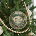 Jones Lake State Park North Carolina Watercolor Ceramic Ornament, NC State Park Souvenir, Travel Keepsake Gift — photo 6