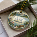Lake Easton State Park Washington Ceramic Ornament, Watercolor Park Souvenir, Scenic Lake & Forest Vacation Keepsake Decoration — photo 1