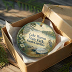 Lake Warren State Park South Carolina Watercolor Ceramic Ornament, Lake Scene Souvenir, Nature Travel Keepsake Decoration — photo 8