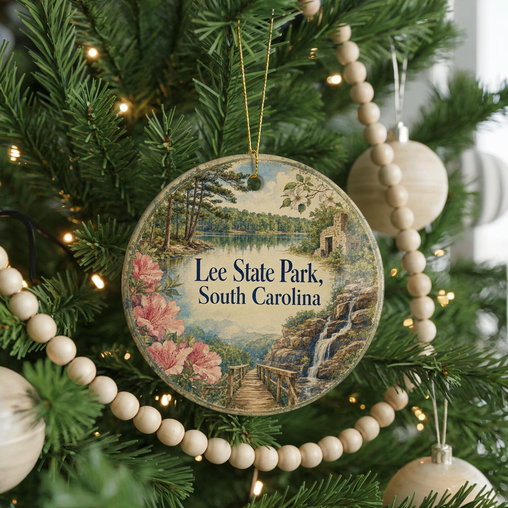 Lee State Park South Carolina Watercolor Ceramic Ornament, Scenic State Park Souvenir, Nature Travel Keepsake Gift — photo 6