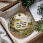 Watercolor Little Missouri State Park North Dakota Ceramic Ornament, North Dakota State Park Souvenir, Travel Keepsake Gift — photo 4