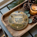 Makoshika State Park Montana Watercolor Ceramic Ornament, Glendive MT Badlands Park Souvenir Gift, Travel Keepsake Decoration — photo 1