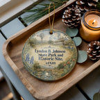 Watercolor Lyndon B. Johnson State Park and Historic Site Texas Ceramic Ornament, LBJ Ranch Texas Souvenir Gift — photo 3