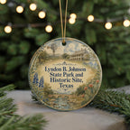 Watercolor Lyndon B. Johnson State Park and Historic Site Texas Ceramic Ornament, LBJ Ranch Texas Souvenir Gift — photo 7