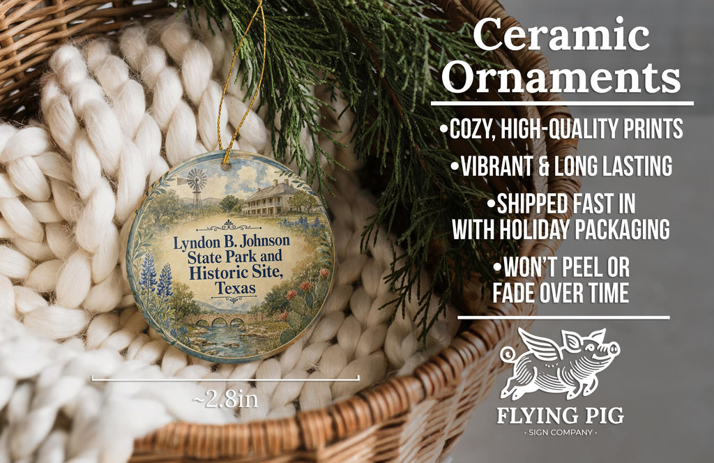 Watercolor Lyndon B. Johnson State Park and Historic Site Texas Ceramic Ornament, LBJ Ranch Texas Souvenir Gift — photo 9