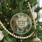 Mill Bluff State Park Wisconsin Watercolor Ceramic Ornament, Wisconsin State Park Souvenir, Mill Bluff Scenic Landscape Keepsake Gift — photo 6