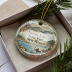 Watercolor Navajo Lake State Park New Mexico Ceramic Ornament, Travel Souvenir, Outdoor Adventure Keepsake, Park Landmark Gift — photo 1