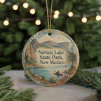Watercolor Navajo Lake State Park New Mexico Ceramic Ornament, Travel Souvenir, Outdoor Adventure Keepsake, Park Landmark Gift — photo 7