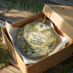 New Glarus Woods State Park Wisconsin Watercolor Ceramic Ornament, New Glarus WI Travel Souvenir Keepsake Gift — photo 8