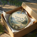 Nehalem Bay State Park Oregon Watercolor Ceramic Ornament, Coastal Park Souvenir, Oregon Coast Vacation Keepsake Gift — photo 8