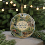 Old Erie Canal State Historic Park New York Watercolor Ceramic Ornament, Erie Canal Landmark Souvenir Gift — photo 7