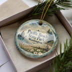 Pacific Beach State Park Washington Watercolor Ceramic Ornament, Coastal Beach Scene Souvenir, Pacific Northwest Travel Gift — photo 3