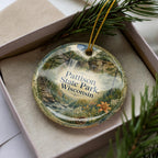 Pattison State Park Wisconsin Watercolor Ceramic Ornament, Superior Area Nature Landmark Souvenir Gift — photo 1