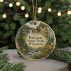 Pattison State Park Wisconsin Watercolor Ceramic Ornament, Superior Area Nature Landmark Souvenir Gift — photo 7