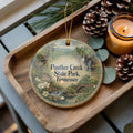 Panther Creek State Park Tennessee Watercolor Ceramic Ornament, Morristown TN Nature Souvenir Keepsake Gift — photo 1