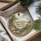 Panther Creek State Park Tennessee Watercolor Ceramic Ornament, Morristown TN Nature Souvenir Keepsake Gift — photo 4