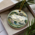 Point State Park Pennsylvania Watercolor Ceramic Ornament, Pittsburgh PA Park Landmark Souvenir, Travel Keepsake Gift — photo 3