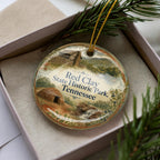Red Clay State Historic Park Tennessee Watercolor Ceramic Ornament, Tennessee State Park Souvenir Gift, Travel Keepsake Ornament — photo 2