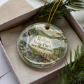 Rollins State Park New Hampshire Watercolor Ceramic Ornament, Mount Kearsarge Scenic Souvenir Gift, NH State Park Keepsake — photo 1