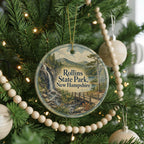 Rollins State Park New Hampshire Watercolor Ceramic Ornament, Mount Kearsarge Scenic Souvenir Gift, NH State Park Keepsake — photo 6
