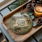 Rosebud Battlefield State Park Montana Watercolor Ceramic Ornament, Historic Battlefield Landmark Souvenir Keepsake Gift — photo 2