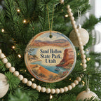 Sand Hollow State Park Utah Watercolor Ceramic Ornament, Utah State Park Souvenir, Travel Keepsake Gift — photo 6