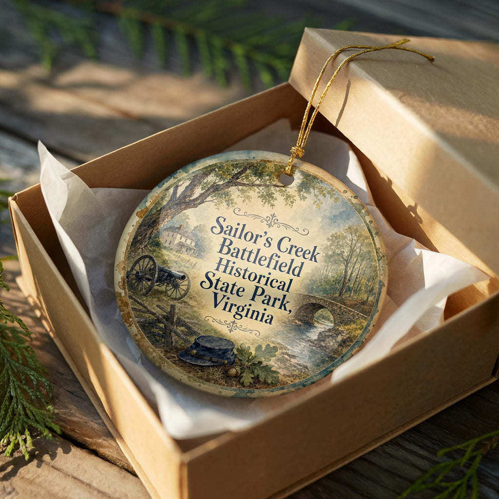 Sailor’s Creek Battlefield Historical State Park Watercolor Ceramic Ornament, Civil War Battlefield Virginia Souvenir Gift — photo 8