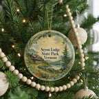 Seyon Lodge State Park Vermont Ceramic Ornament, Watercolor Vermont State Park Souvenir, Lake & Forest Travel Keepsake Gift — photo 6