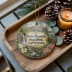 Stone Mountain State Park North Carolina Watercolor Ceramic Ornament, Blue Ridge Mountains Travel Souvenir Keepsake Gift — photo 3