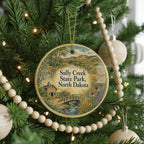 Sully Creek State Park North Dakota Watercolor Ceramic Ornament, North Dakota State Park Souvenir, Travel Keepsake Gift — photo 6