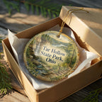 Tar Hollow State Park Ohio Ceramic Ornament, Watercolor Park Landscape Souvenir, Ohio State Park Keepsake Gift — photo 8