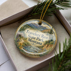 Travelers Rest State Park Montana Watercolor Ceramic Ornament, Montana State Park Souvenir, Travel Keepsake Gift — photo 2
