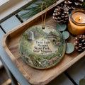 Twin Falls Resort State Park West Virginia Watercolor Ceramic Ornament, West Virginia State Park Souvenir Gift Decor — photo 1