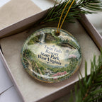 Twin Falls Resort State Park West Virginia Watercolor Ceramic Ornament, West Virginia State Park Souvenir Gift Decor — photo 2