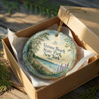 Verona Beach State Park New York Watercolor Ceramic Ornament, Oneida Lake State Park Souvenir Gift, Travel Keepsake Decor — photo 8