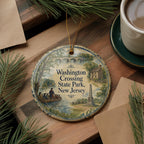 Washington Crossing State Park New Jersey Watercolor Ceramic Ornament, Historic Park Landscape Souvenir Gift, NJ Travel Keepsake — photo 5