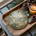 Westcott Beach State Park New York Watercolor Ceramic Ornament, Lake Ontario State Park Souvenir Keepsake Gift — photo 1