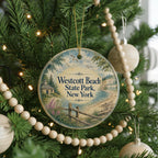 Westcott Beach State Park New York Watercolor Ceramic Ornament, Lake Ontario State Park Souvenir Keepsake Gift — photo 6
