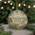 Westcott Beach State Park New York Watercolor Ceramic Ornament, Lake Ontario State Park Souvenir Keepsake Gift — photo 7