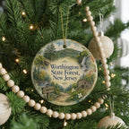 Worthington State Forest New Jersey Watercolor Ceramic Ornament, Delaware Water Gap Nature Park Souvenir Gift — photo 6