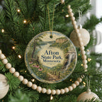 Afton State Park Minnesota Watercolor Ceramic Ornament, Scenic State Park Souvenir, Minnesota Nature Travel Keepsake Gift — photo 6