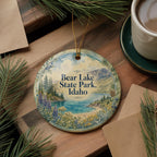 Bear Lake State Park Idaho Watercolor Ceramic Ornament, Scenic Idaho State Park Souvenir, Bear Lake Travel Keepsake Gift — photo 5