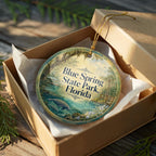 Blue Spring State Park Florida Watercolor Ceramic Ornament, State Park Souvenir, Florida Travel Keepsake, Nature Landmark Gift — photo 8